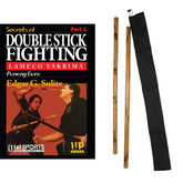Pair Escrima Kali Arnis Rattan Sticks + VIDEO Set - Learn From a Master!