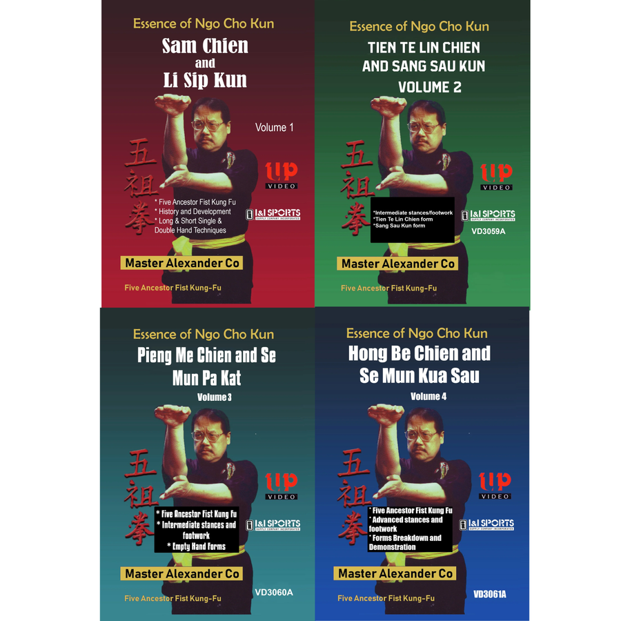 4 DVD SET Essence of Ngo Cho Kun Kung Fu - Alex Co