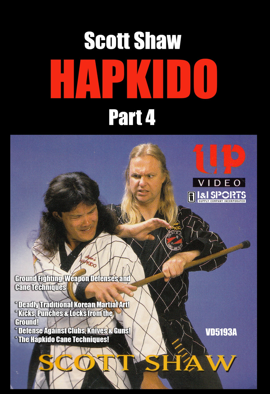 Korean Hapkido Martial Arts #4 Ground Fighting Weapon Defenses & Cane DVD Scott Shaw