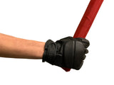Escrima Kali Arnis Padded Stick Sparring Half Finger Leather Gloves