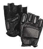 Escrima Kali Arnis Padded Stick Sparring Half Finger Leather Gloves