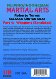 4 DVD SET Kalasag Kuntao Silat Filipino Indonesian Martial Arts - Roberto Torres