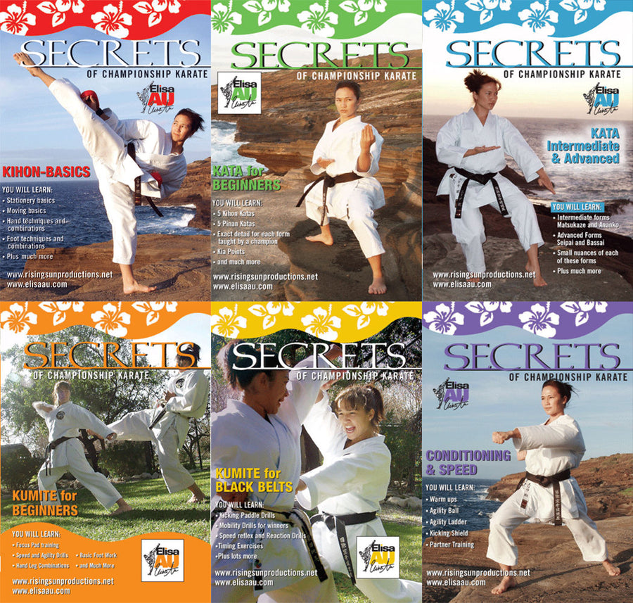 6 DVD SET Elisa Au Secrets of Chamionship Karate