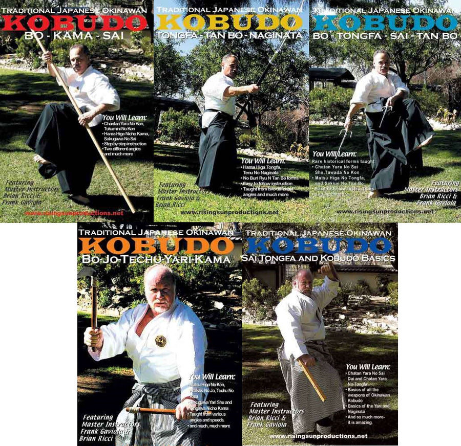 5 DVD Set Traditional Japanese Okinawan Kobudo Weapons: Bo, Kama, Jo, Sai, Tonfa, Yari, Naginata