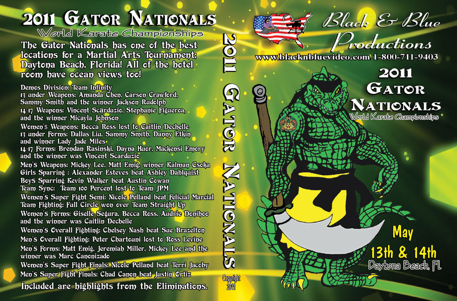 2011 Gator Nationals World Championships Karate Martial Arts Tournament DVD