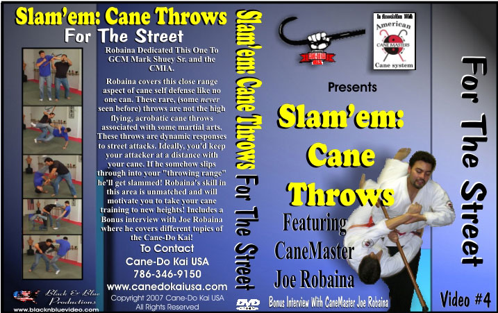 Slam em Cane Throws For Street Self Defense #4 DVD staff martial arts weapon