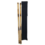 Kids Karate Martial Arts Burned Rattan Escrima Sticks & Case Set $22 Value!