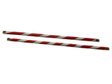 Red/White Spiral Tournament Demo Rattan Escrima Stick Set