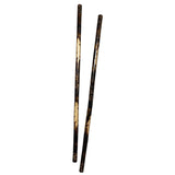 Pair (2) Deluxe Carved Escrima Kali Arnis Burned Rattan Sticks Fire Hardened 28"