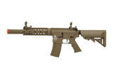 Airsoft Tan M4 RIS CQB SD AEG Assault Rifle Gun Set + Battery & Charger