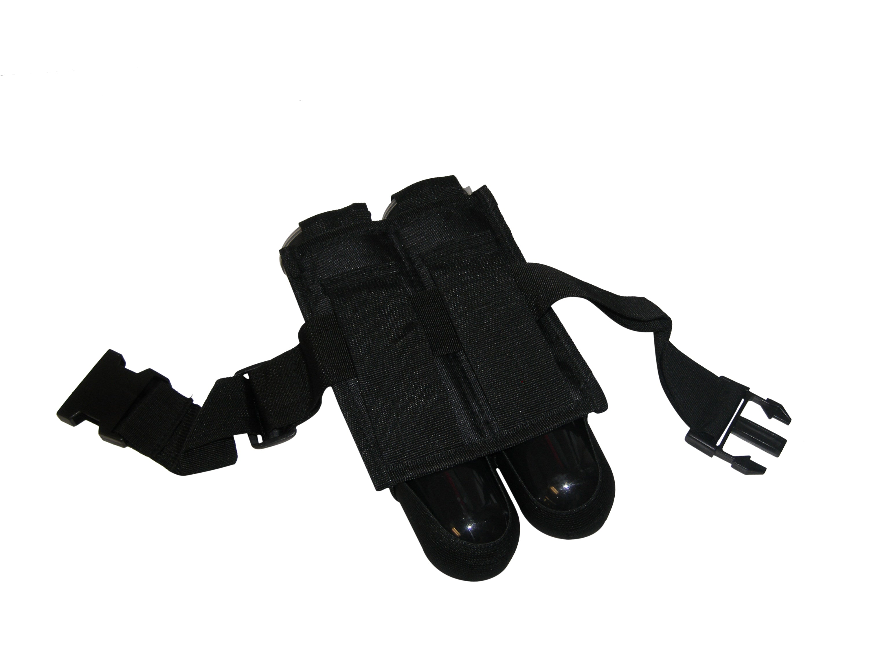 2-Pocket 100/140 rd Pod/Tube Paintball Ball Hauler Pouch Pack Belt Set