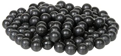 .43 caliber Reusable Rubber Paintballs 500ct Case Black 11mm zball