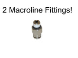 2 Macroline Straight Fittings Standard 1/8" NPT