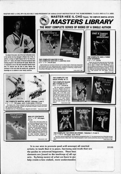 Complete Tae Kwon Do Hyung 1 Book - Hee Il Cho