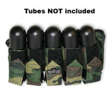 5 Paintball Pod Carrier 100 or 140 Tubes Slam Harness Pack Ball Hauler Camo