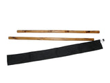 Escrima Kali Arnis Rattan Stick Set Burned No Skin (2 sticks+case) 28"x7/8"