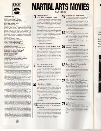 DIGITAL MAGAZINE Martial Arts Movies November 1995