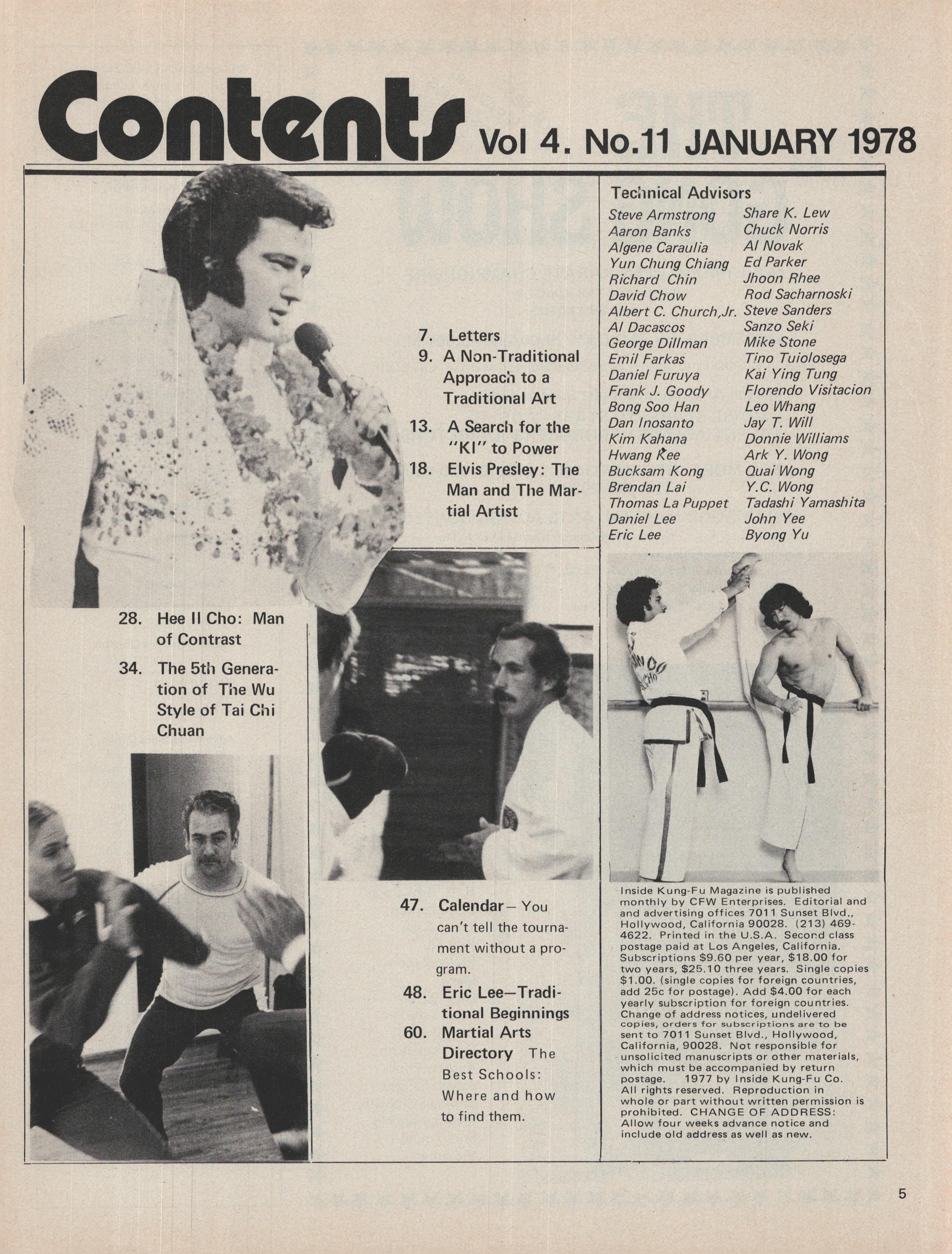 Inside Kung Fu Magazine January 1978 78/01   *COLLECTIBLE*
