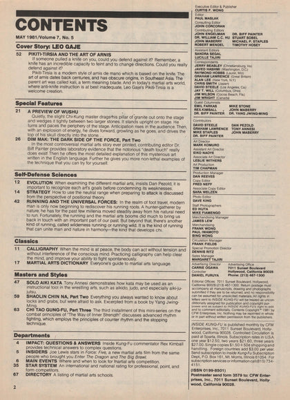 DIGITAL MAGAZINE Inside Kung Fu  May 1981 81/05