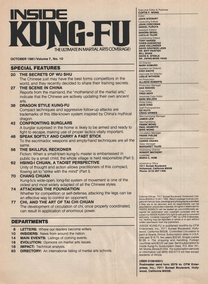 DIGITAL MAGAZINE Inside Kung Fu  October 1981 81/10