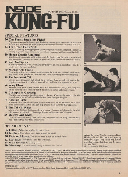DIGITAL MAGAZINE Inside Kung Fu   January 1983 83/01