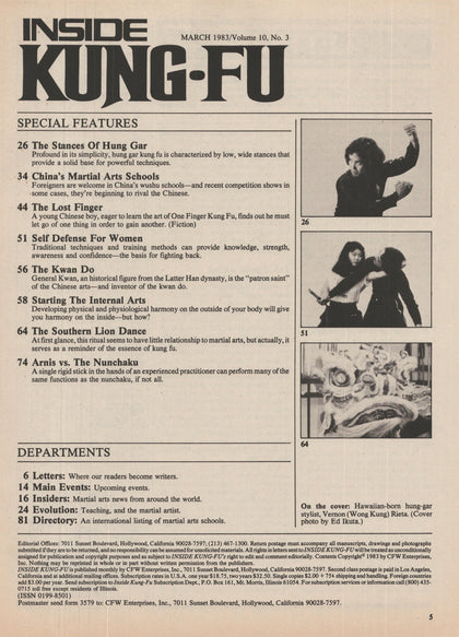 DIGITAL MAGAZINE Inside Kung Fu  March 1983 83/03