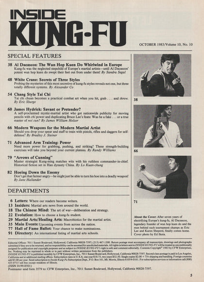 DIGITAL MAGAZINE Inside Kung Fu  October 1983 83/10
