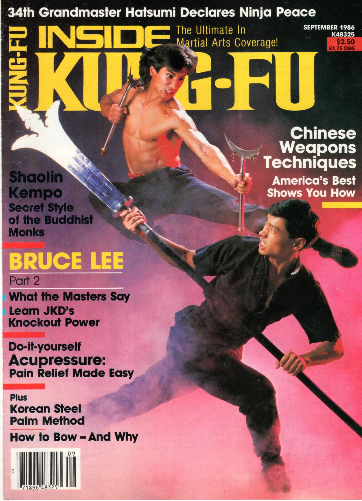 Inside Kung Fu Magazine September 1986 86/09   *COLLECTIBLE*