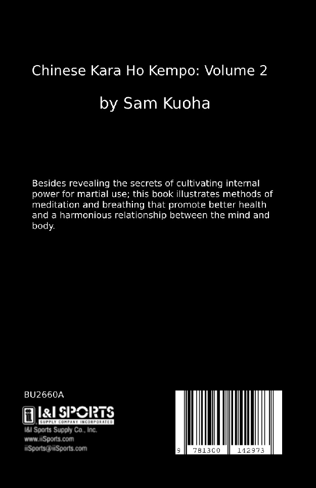 Chinese Kara Ho Kempo 2 Book - Sam Kuoha