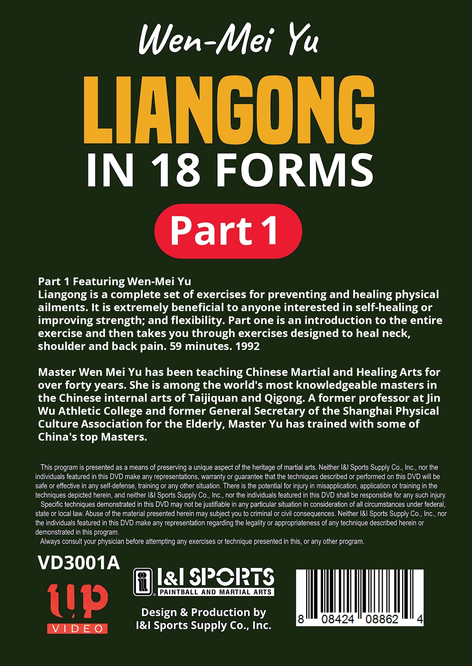 Liangong in 18 Forms #1 DVD Wen-Mei Yu