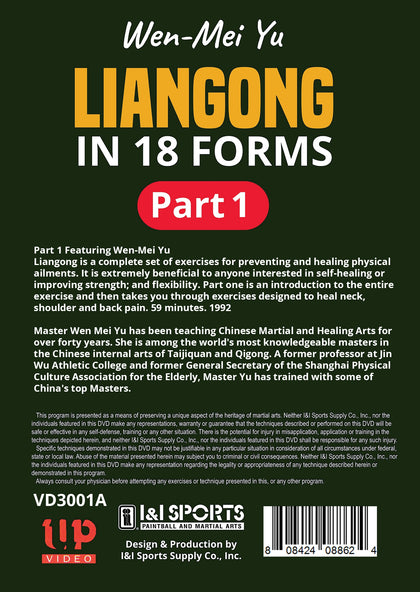 Liangong in 18 Forms #1 DVD Wen-Mei Yu