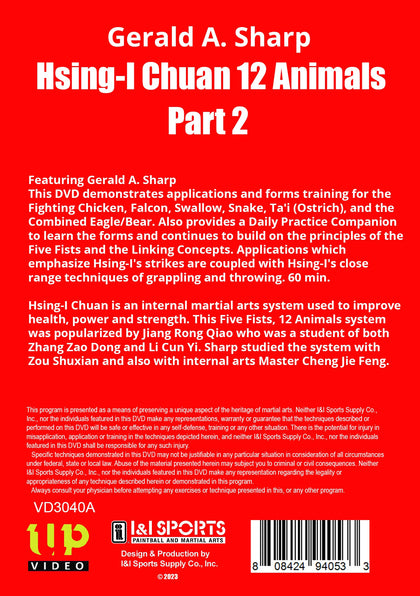 Hsing I Chuan 12 Animals #2 DVD Gerald A. Sharp