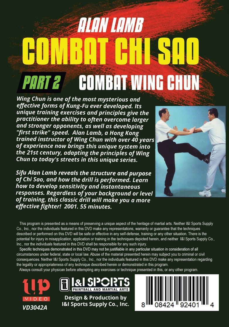 2 DVD SET  Combat Wing Chun Chi Sao Close Quarters Fighting - Alan Lamb