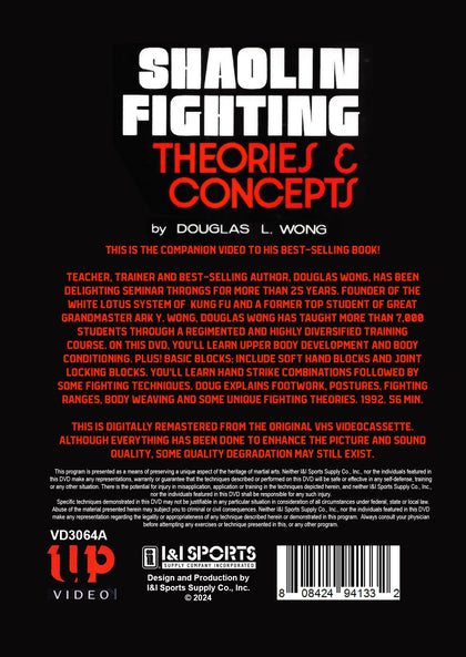 Shaolin Fighting Theories & Concepts DVD Douglas Wong