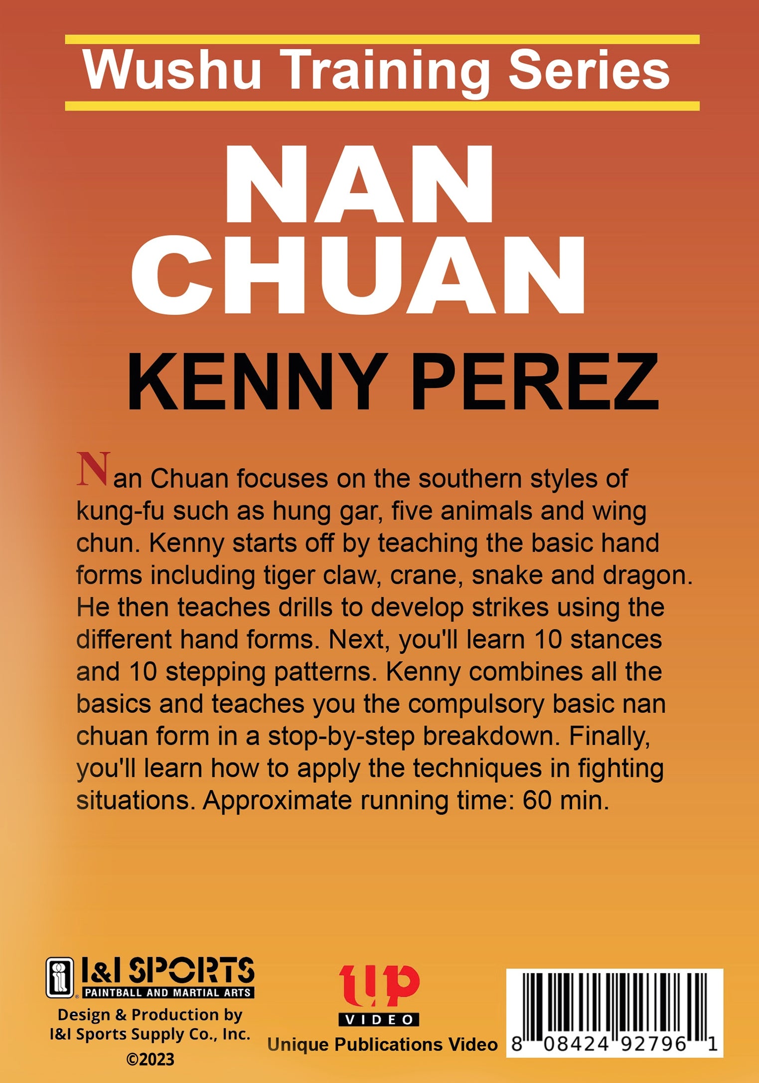 Wushu Training Nan Chuan Southern Style Five Animals Kung Fu DVD Kenny Perez