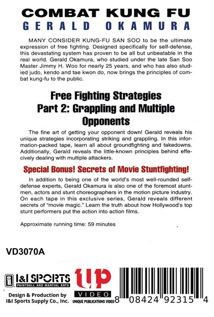 Combat Kung Fu Free Fighting #2 Grappling & Multiple Opponent DVD Gerald Okamura