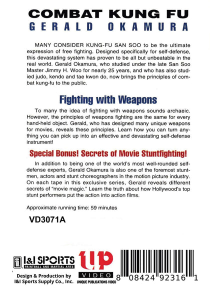 Combat Kung Fu San Soo: Fighting with Weapons + movie stunts DVD Gerald Okamura