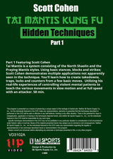 2 DVD Set Tai Mantis Kung Fu Hidden Techniques & No Holds Barred Combat - Scott Cohen