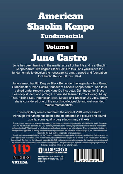 2 DVD Set American Shaolin Kenpo - June Castro