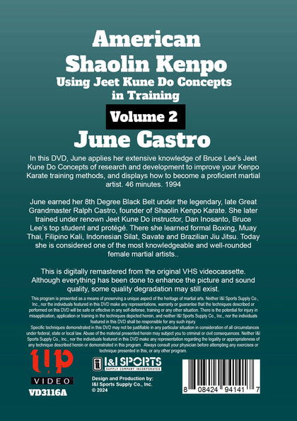 American Shaolin Kenpo #2 DVD June Castro
