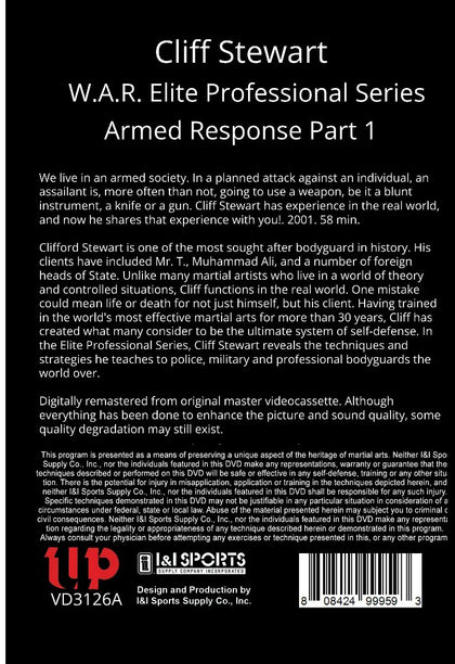 W.A.R. Elite Professional Bodyguard #4 Armed Response Part 1 DVD Cliff Stewart
