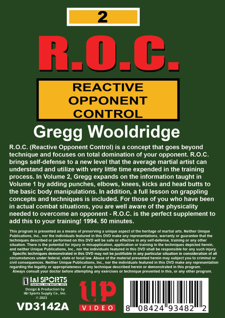 R.O.C. Reactive Opponent Control #2 Strikes & Body Weapons DVD Gregg Wooldridge