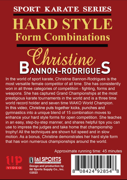 Hard Style Form Tournament Karate Combinations DVD Christine Bannon-Rodrigues