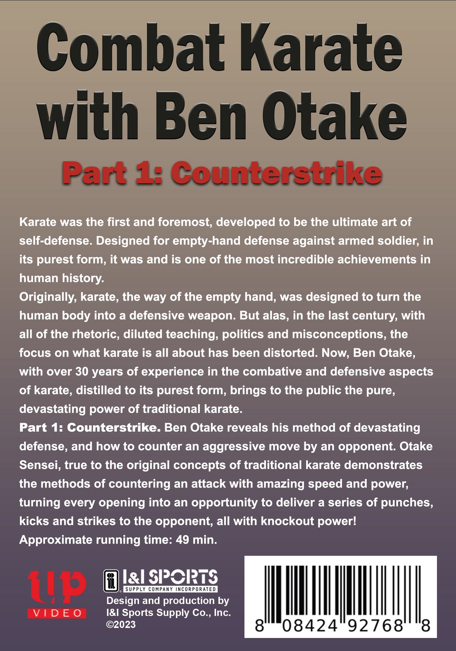 Combat Karate #1 Counterstrikes DVD Ben Otake traditional martial arts