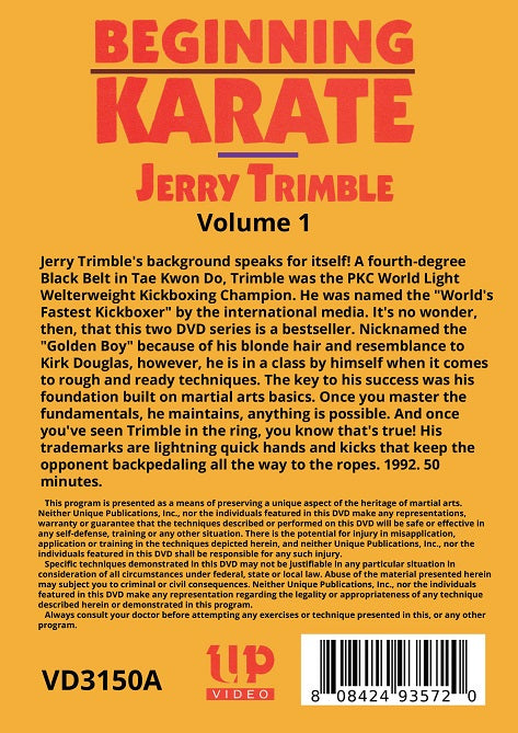 2 DVD SET Beginning & Intermediate Karate - Jerry 'Golden Boy' Trimble