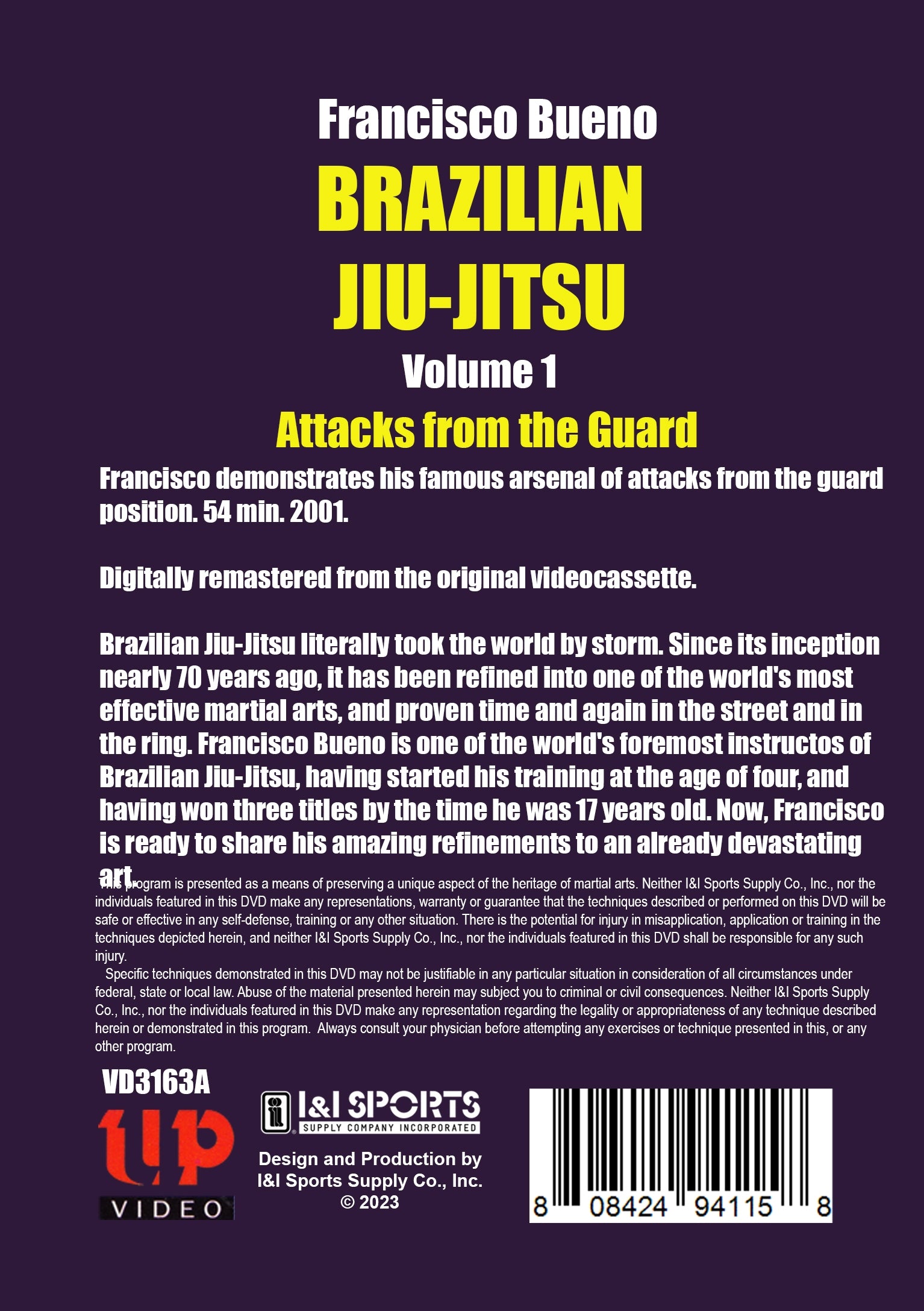 Francisco Bueno Brazilian Jiu Jitsu #1: Attacks from the Guard DVD