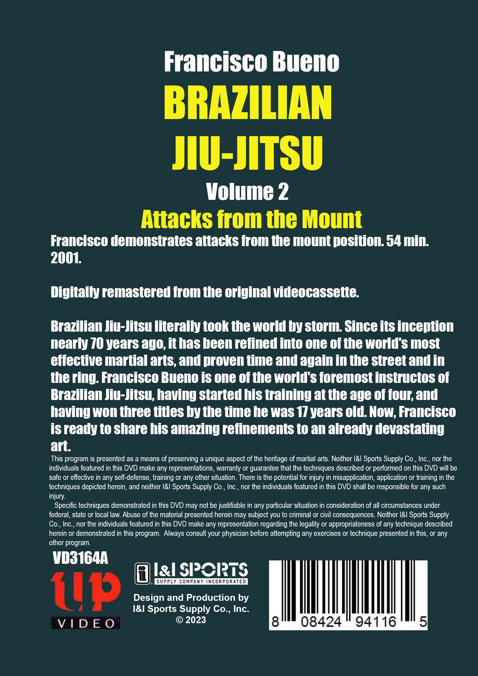 Francisco Bueno Brazilian Jiu Jitsu #2: Attacks from the Mount DVD