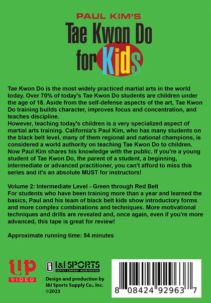 Tae Kwon Do for Kids #2 Intermediate combinations forms techniques DVD Paul Kim