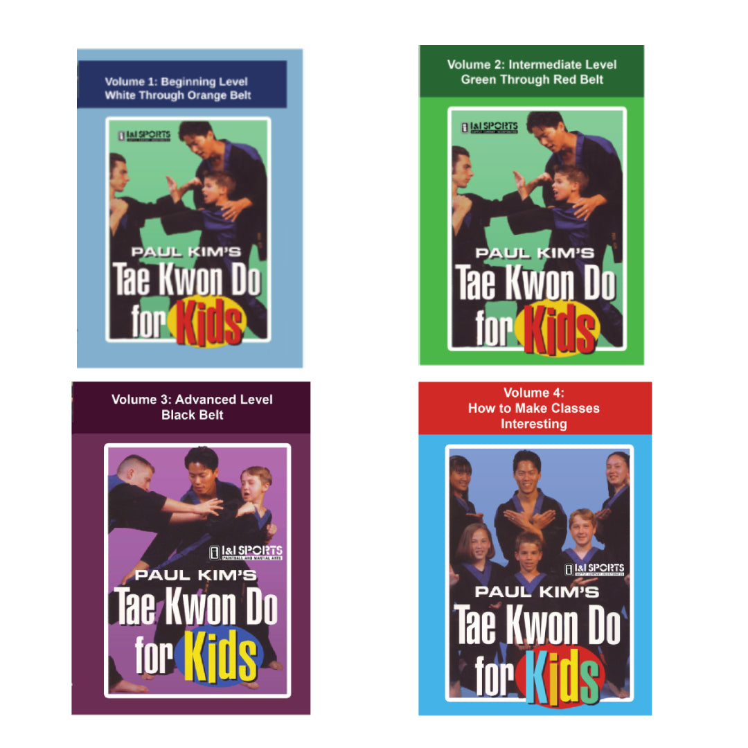 4 DVD Set Tae Kwon Do Karate for Kids - Paul Kim