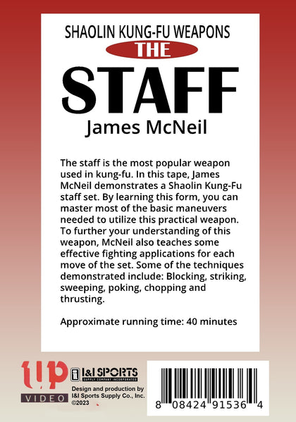 Chinese Shaolin Kung Fu Weapon Series Long Staff Pole DVD James McNeil